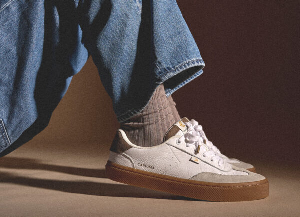 TOCA Gum White Premium Leather Plaza Taupe Suede Dark Khaki Sneaker - Image 6
