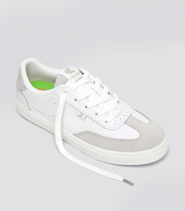 TOCA White Premium Leather Smoke White Suede Sneaker - Image 2