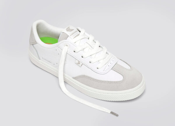 TOCA White Premium Leather Smoke White Suede Sneaker - Image 6