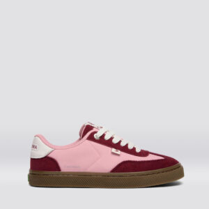 TOCA Teak Bright Rose Nylon Cabernet Red Suede Sneaker