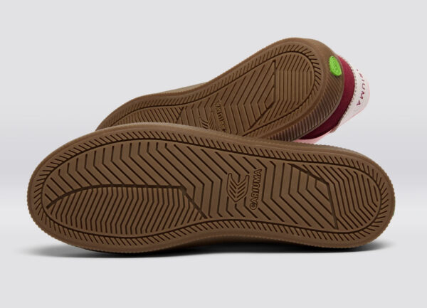 TOCA Teak Bright Rose Nylon Cabernet Red Suede Sneaker - Image 5