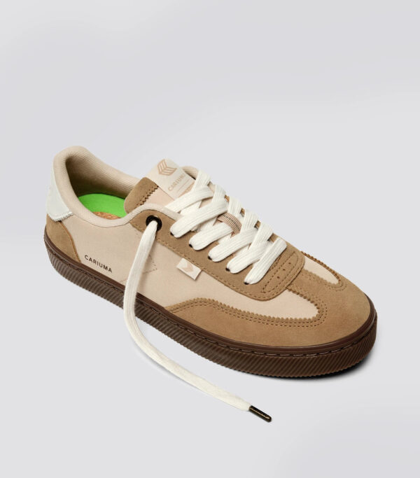 TOCA Teak Light Cream Nylon Latte Suede Sneaker - Image 2