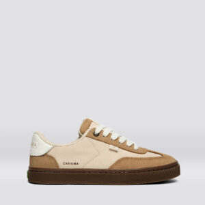 TOCA Teak Light Cream Nylon Latte Suede Sneaker