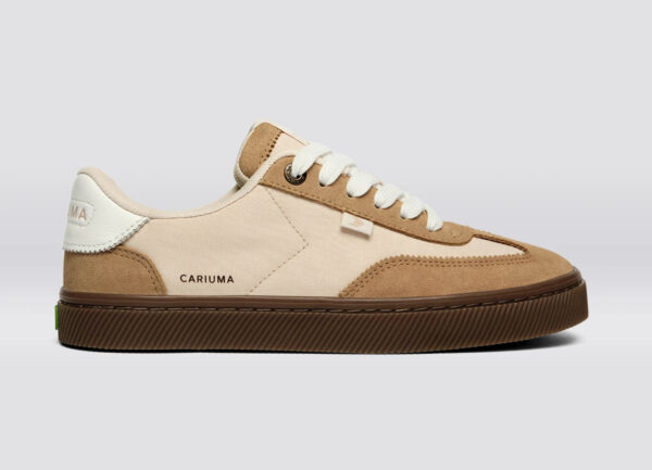 TOCA Teak Light Cream Nylon Latte Suede Sneaker - Image 3