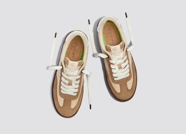 TOCA Teak Light Cream Nylon Latte Suede Sneaker - Image 7