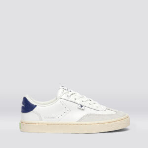 TOCA White Diamond Leather Smoke White Suede Blue Accents Sneaker