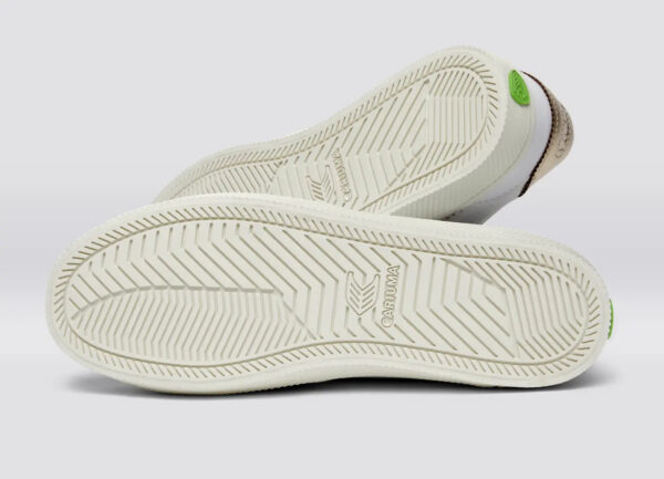 TOCA White Premium Leather Vintage White Suede Metallic Gold Sneaker - Image 7